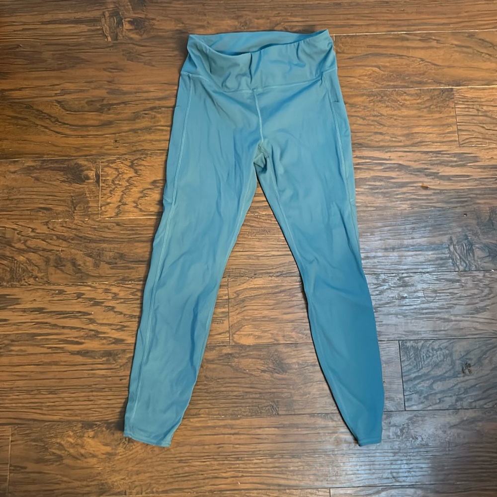 Vuori teal compression leggings with pockets